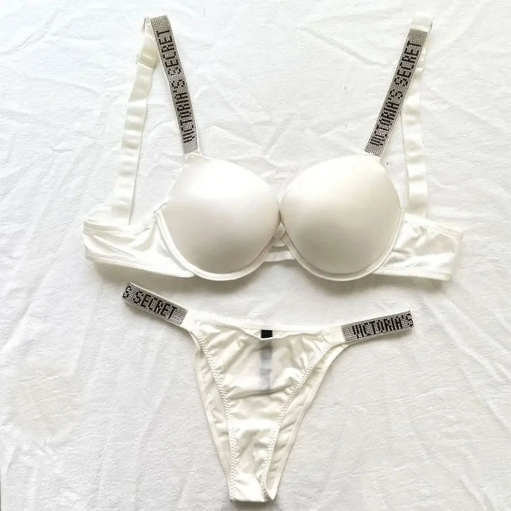 Shine Strap Push-Up Set -  White | Victoria's Secret