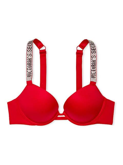 Shine Strap Push-Up Set - Red | Victoria's Secret