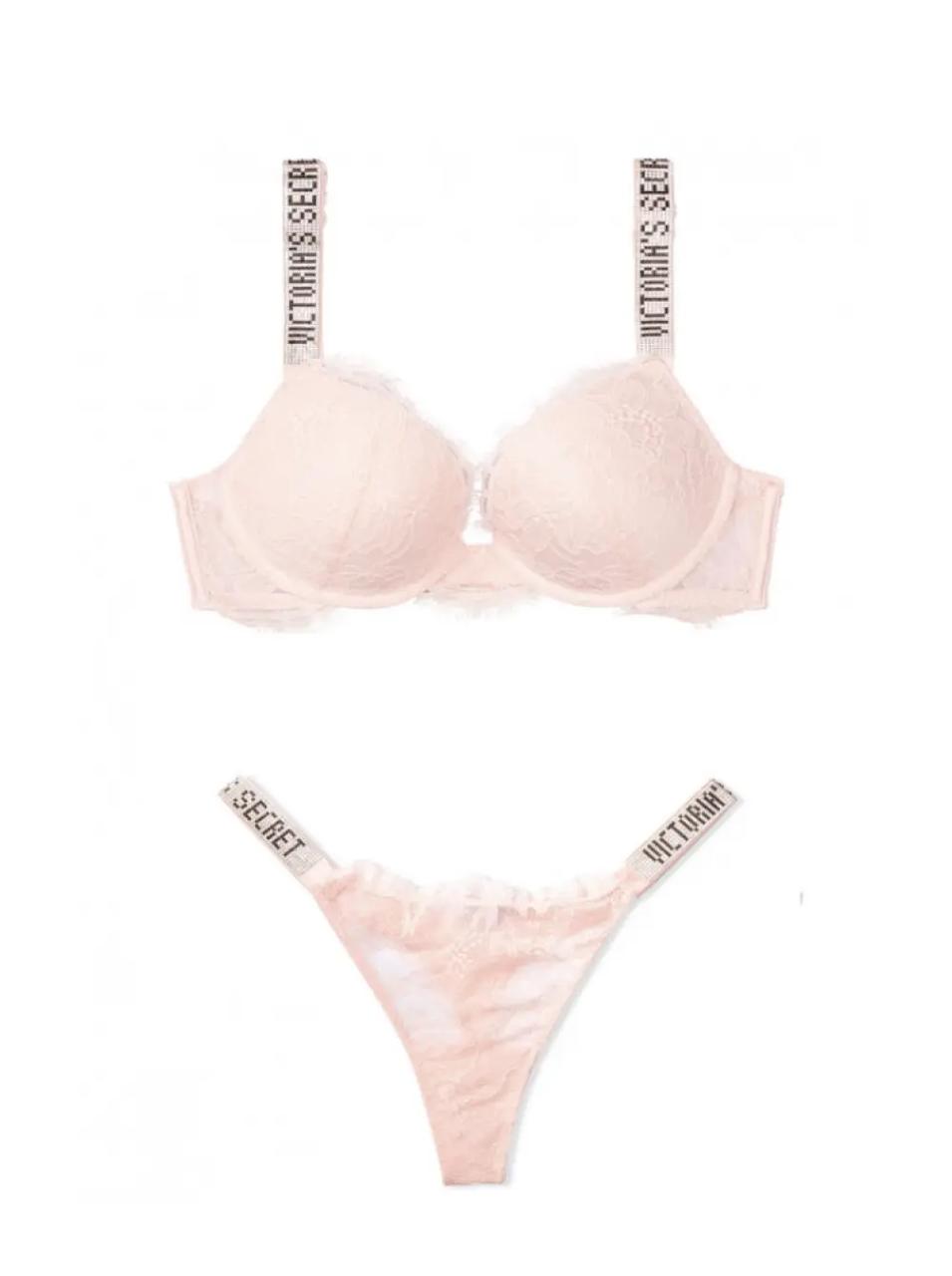 Angel Pink Push Up Shine Strap Set | Victoria's Secret