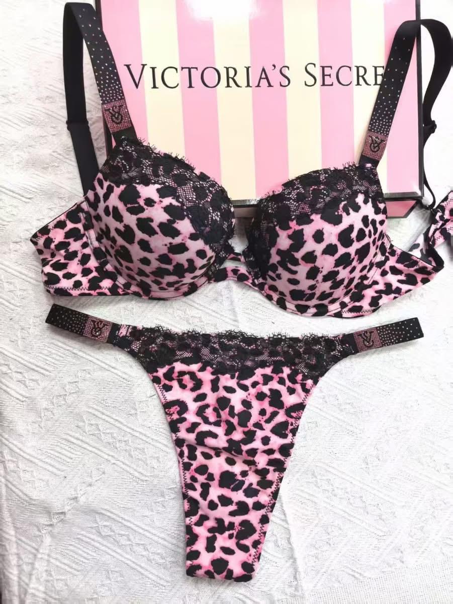 pink and black leopard print lace Set | Victoria's Secret