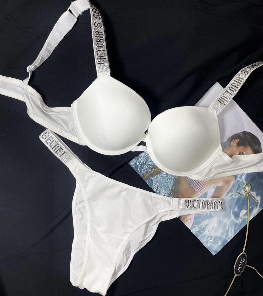 Shine Strap Push-Up Set -  White | Victoria's Secret